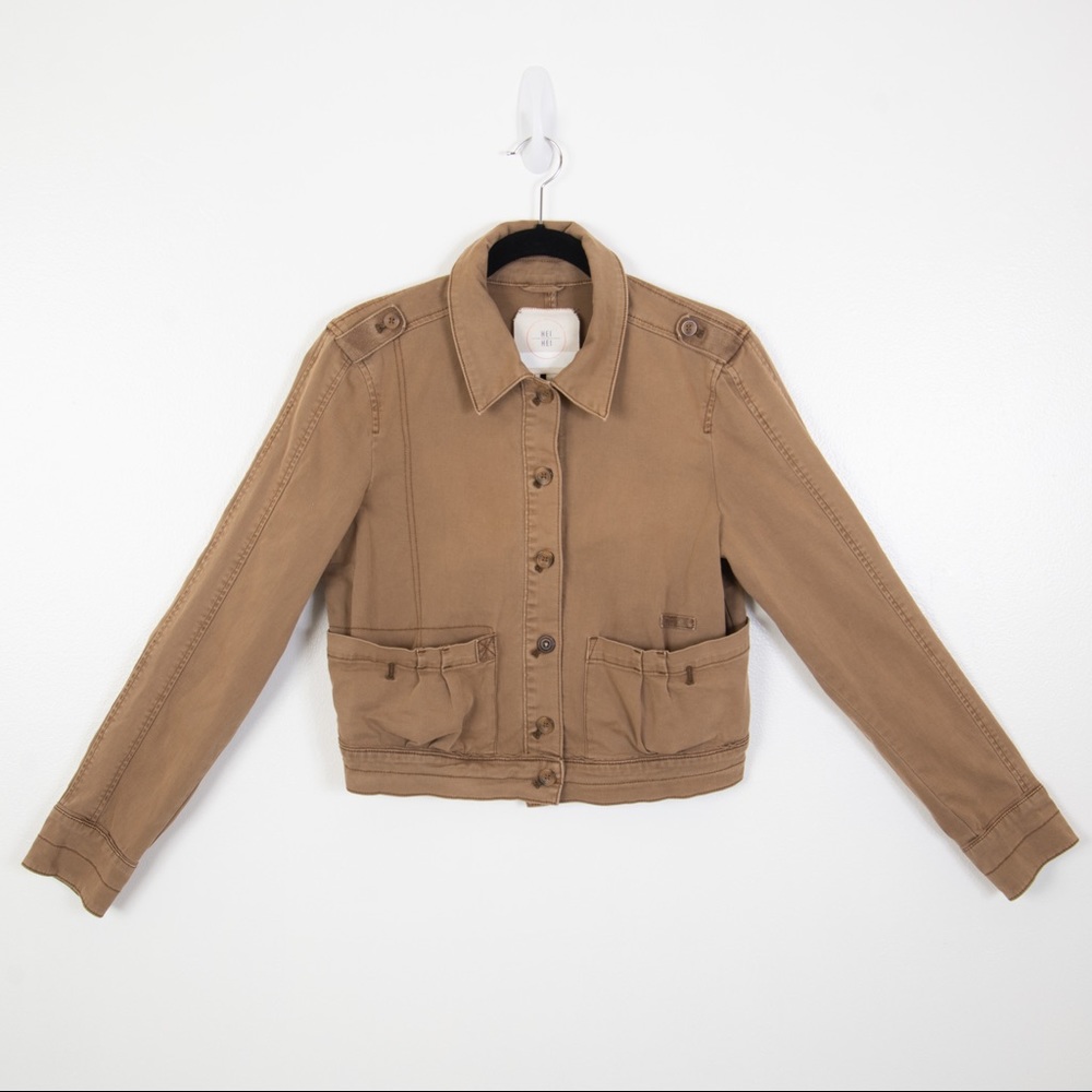 Anthropology Hei Hei Cropped Military Jacket